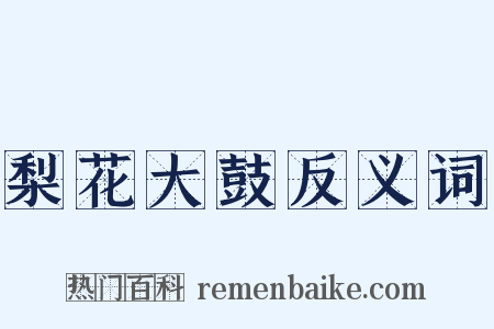 梨花大鼓反义词是什么意思的图片